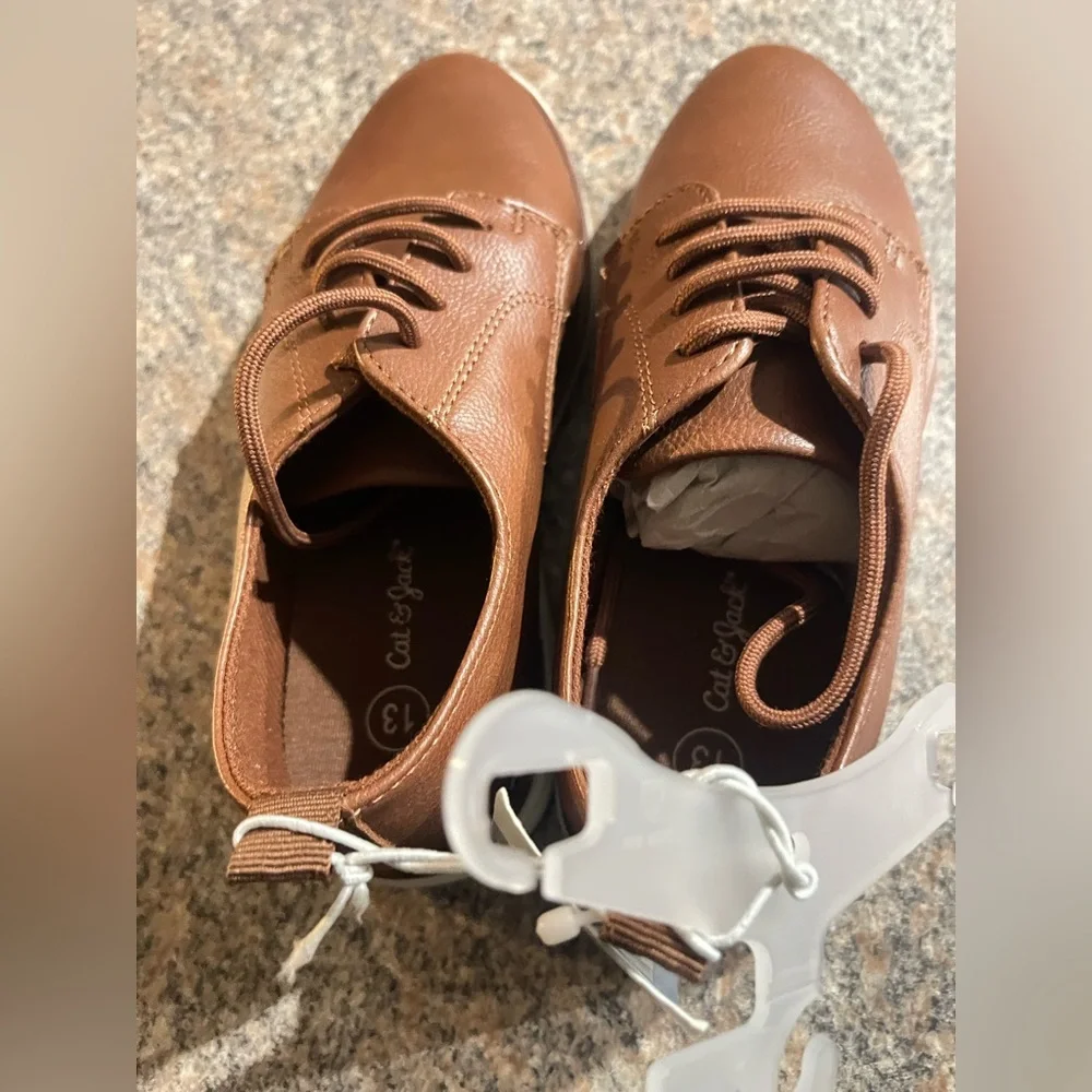 Cat & Jack Brown Boys Dress Shoe